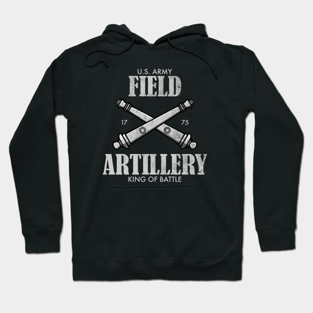 US Army Field Artillery (distressed) Hoodie by TCP